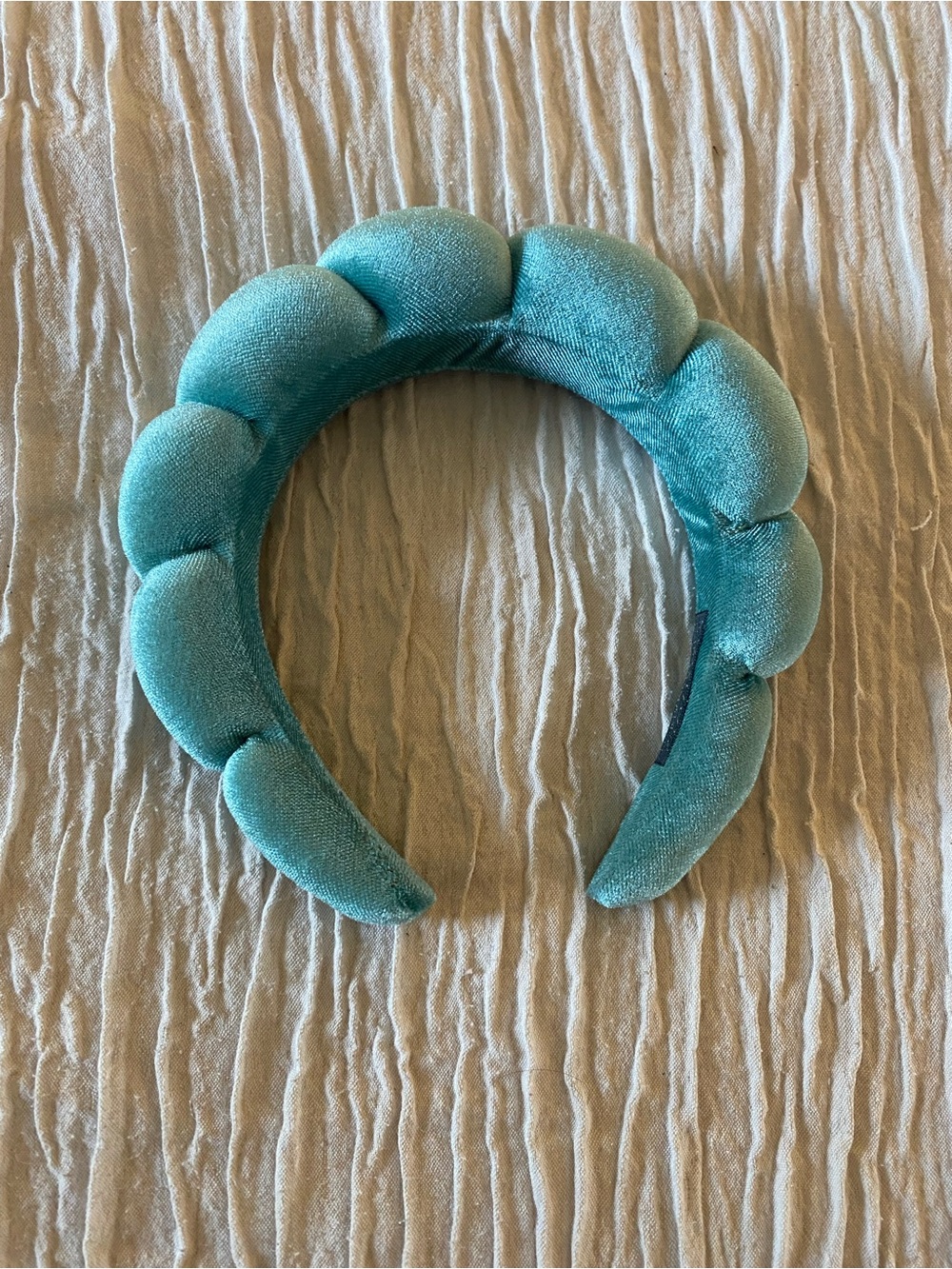 Padded Velvet Bubble Headband - Teal